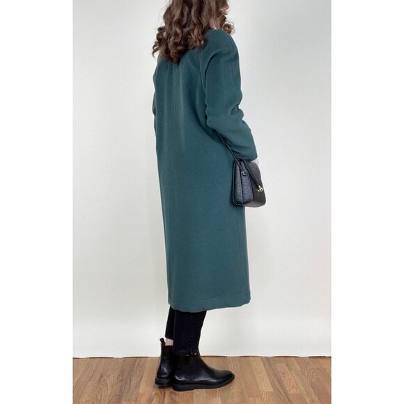 Vintage Union Made Cashmere Wool Angora Peacoat Trench Oversized Fit Jacket Coat - Picture 2 of 7